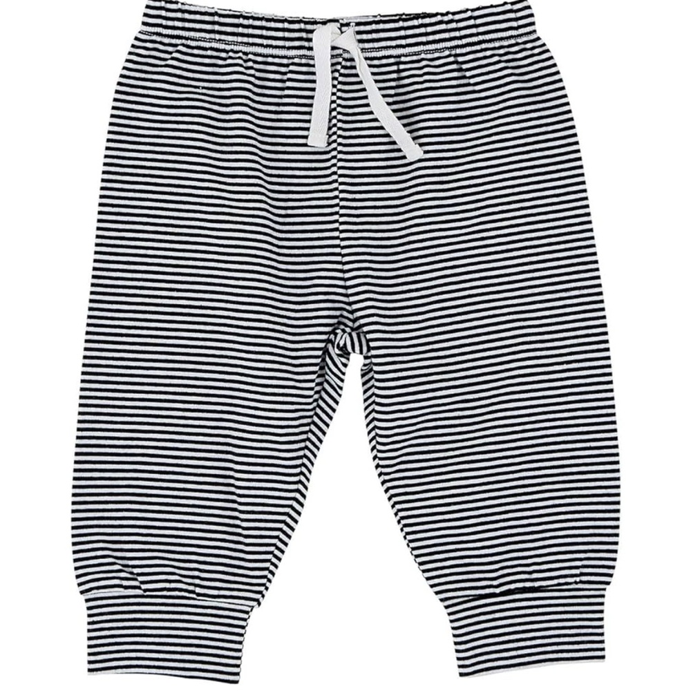 NWOT Stephan Baby Black and White Collection, Sweat Pants black Stripe 3M